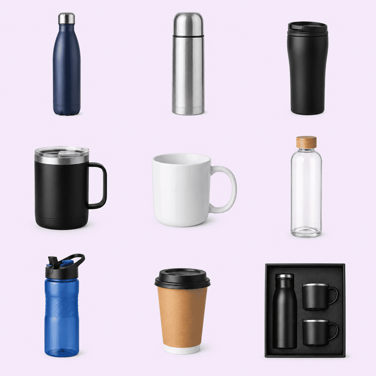 Reusable branded water bottles