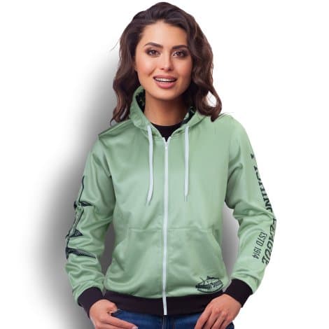 Custom Womens Sports Zipped Hoodie - Image 1